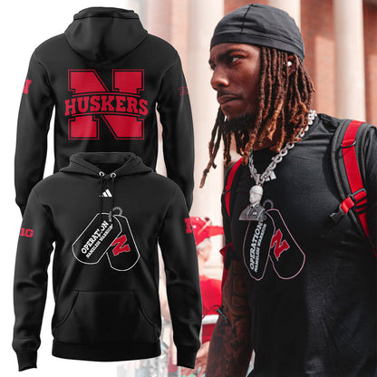 Limited Edition Nebraska Football x “OPERATION NAMELESS WARRIOR” Hoodie