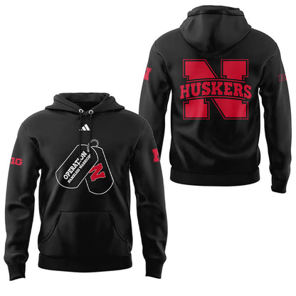 Limited Edition Nebraska Football x “OPERATION NAMELESS WARRIOR” Hoodie
