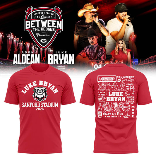 Limited Edition JA x LB “Live Between The Hedges” At Sanford Stadium Tshirt