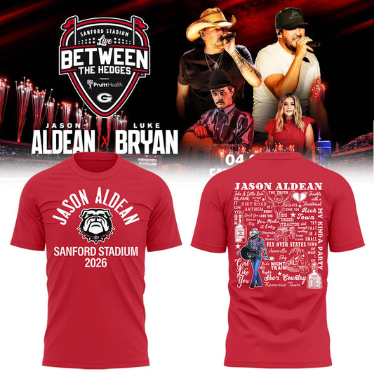 Limited Edition JA x LB “Live Between The Hedges” At Sanford Stadium Tshirt