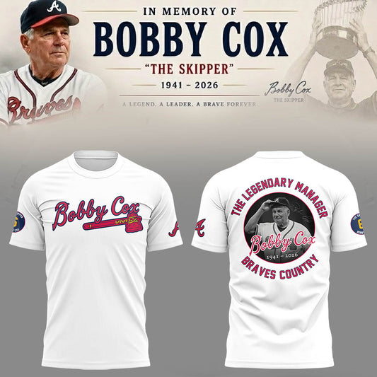 Atlanta Braves “Remembering Bobby Cox – The Legendary Manager”  T-shirt