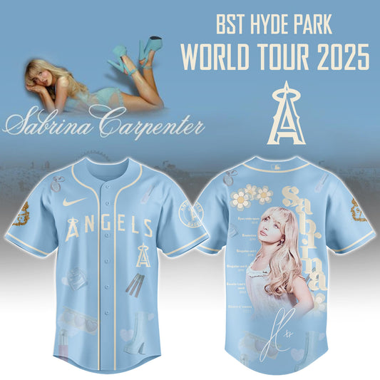 L A Angels x Sabrina Carpenter “Short n’ Sweet Tour” Jersey Editions Limited +Selling Out Fast