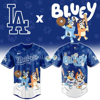 LA.Dodgers Bluey Night Limited Baseball Jersey