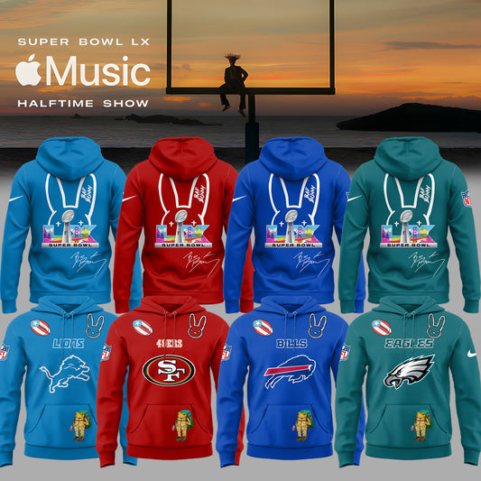 ALL TEAM NFL x Bad Bunny Super Bowl 2026 Combo Hoodie V3