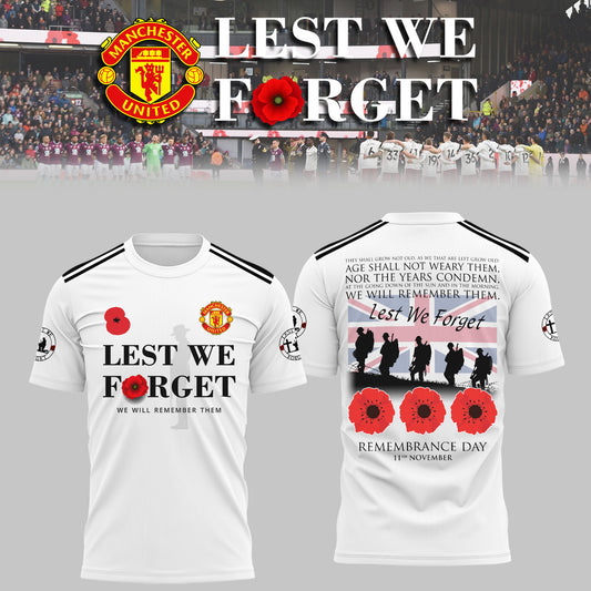 🌺 Manchester United FC 🌺 Lest We Forget 2025 Limited Edition Combo TShirt
