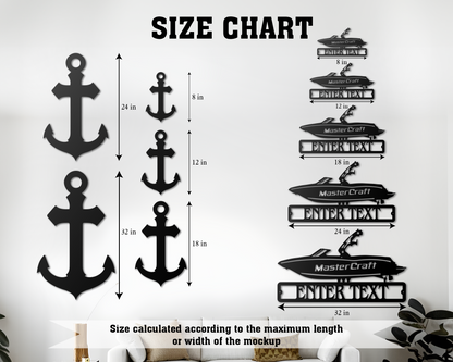 Metal Anchor Sign, Nautical Sign, Metal Anchor Sign, Home Decor Sign, Metal Front Door Sign, Housewarming Gift Idea, Wedding Gift