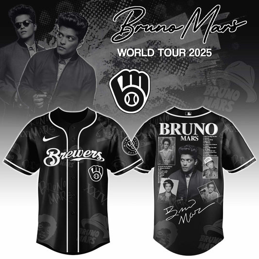 M Brewers x Bruno Mars at Park MGM 2025 Jersey Editions Limited +Selling Out Fast