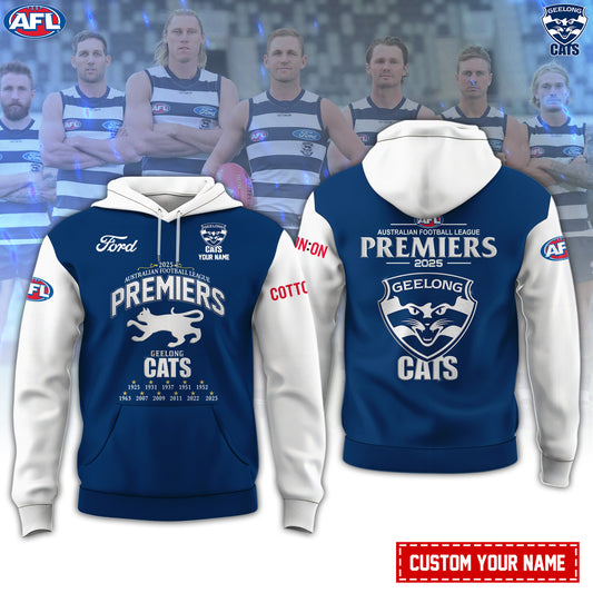 GEELONG CATS– AFL 2025 Champions Hoodie