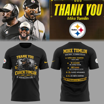Pittsburgh Steelers Thank you Coach Mike Tomlin Limited Edition Combo T-Shirt