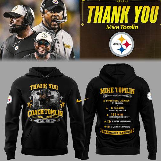 Pittsburgh Steelers Thank you Coach Mike Tomlin Limited Edition Combo Hoodie