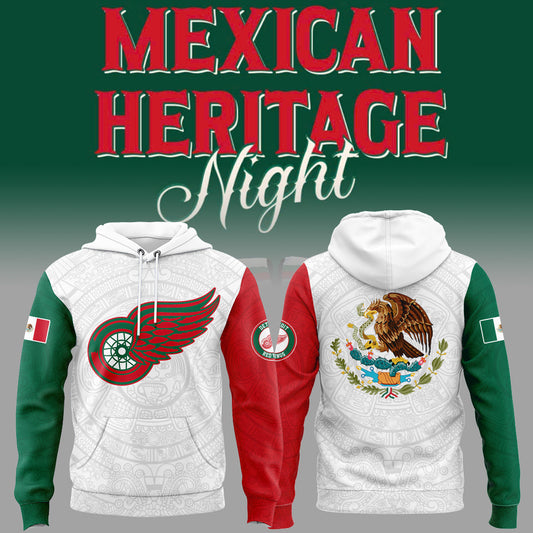 Limited Edition Red Wings x Mexican Heritage Night 2025 Hoodie