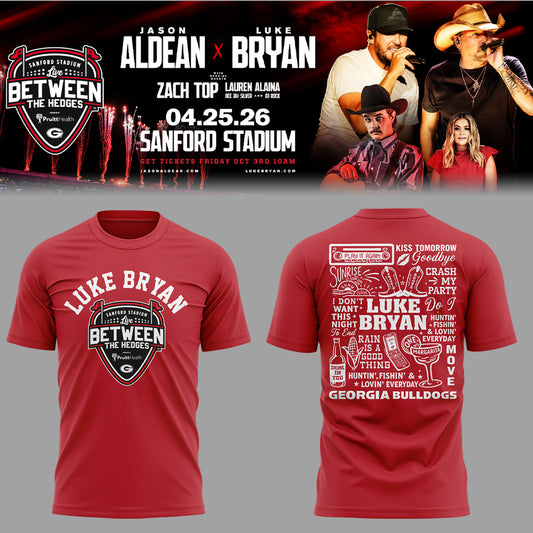 Limited Edition JA x LB “Live Between The Hedges” At Sanford Stadium Tshirt