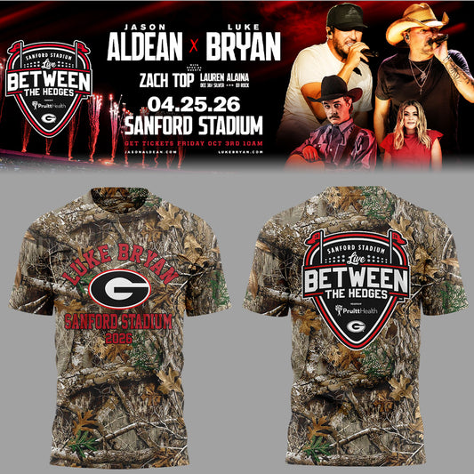 Limited Edition JA x LB “Live Between The Hedges” At Sanford Stadium Tshirt