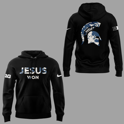 Limited Edition Michigan Spartans x Jesus Won 2025 Hoodie