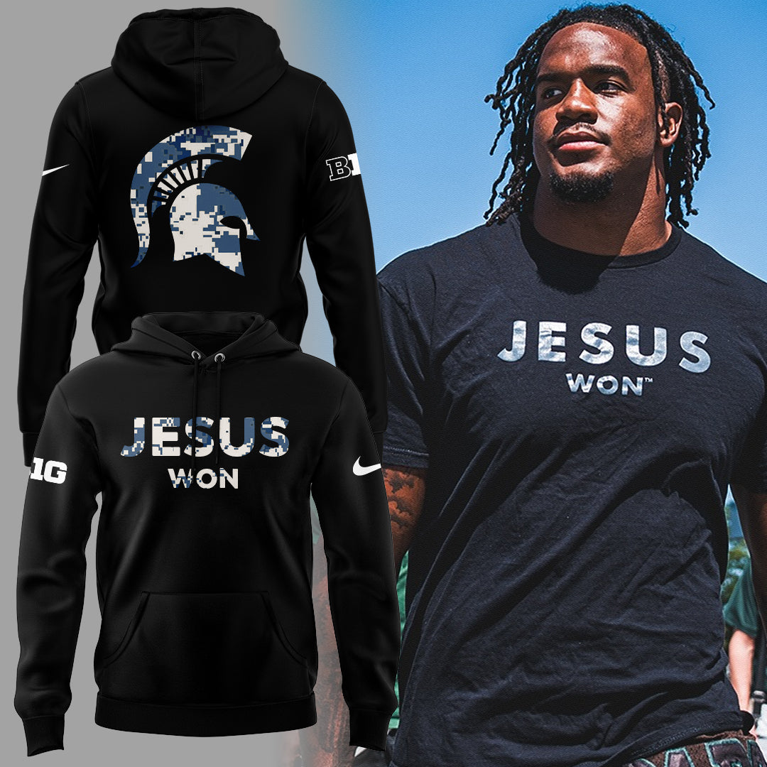 Limited Edition Michigan Spartans x Jesus Won 2025 Hoodie