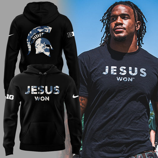 Limited Edition Michigan Spartans x Jesus Won 2025 Hoodie