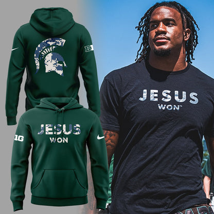 Limited Edition Michigan Spartans x Jesus Won 2025 Hoodie