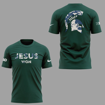 Limited Edition Michigan Spartans x Jesus Won 2025 Tshirt