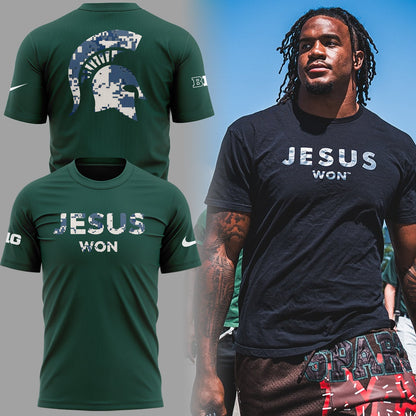 Limited Edition Michigan Spartans x Jesus Won 2025 Tshirt