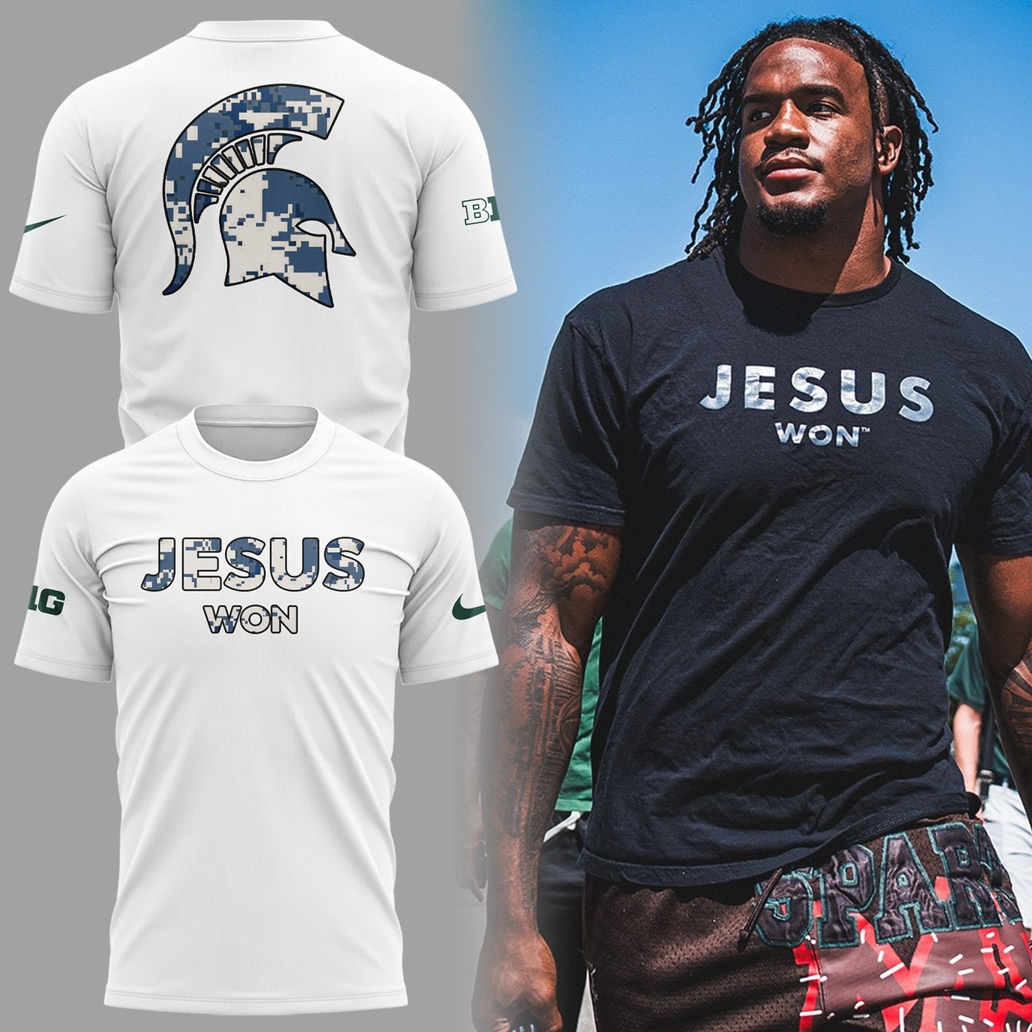 Limited Edition Michigan Spartans x Jesus Won 2025 Tshirt