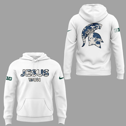 Limited Edition Michigan Spartans x Jesus Won 2025 Hoodie