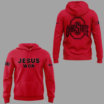 Ohio State Buckeyes Jesus Won Limited Edition Hoodie