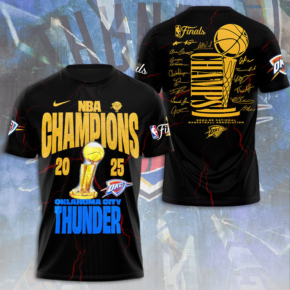 OKC THUNDER 2025 NBA CHAMPIONS T-Shirt