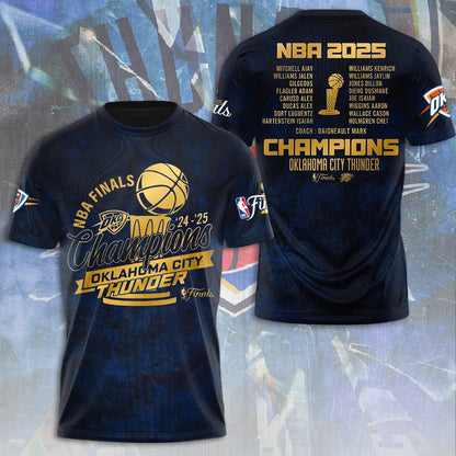 OKC THUNDER 2025 NBA CHAMPIONS T-Shirt