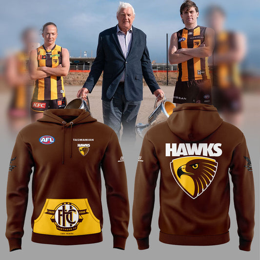 Limited Edition Hawthorn Football Club 100-year commemorative logo Hoodie