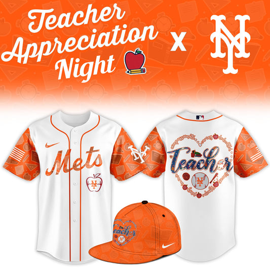 NY.Mets Teacher Appreciation Night Limited Baseball Jersey