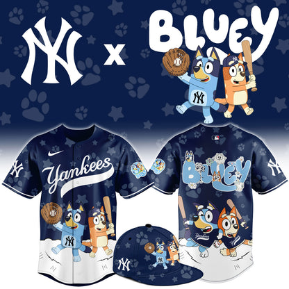NY.Yankees Bluey Night Limited Baseball Jersey