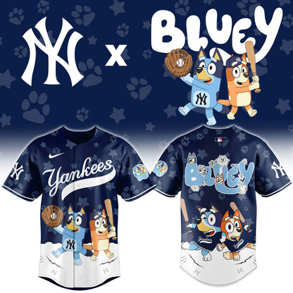 NY.Yankees Bluey Night Limited Baseball Jersey