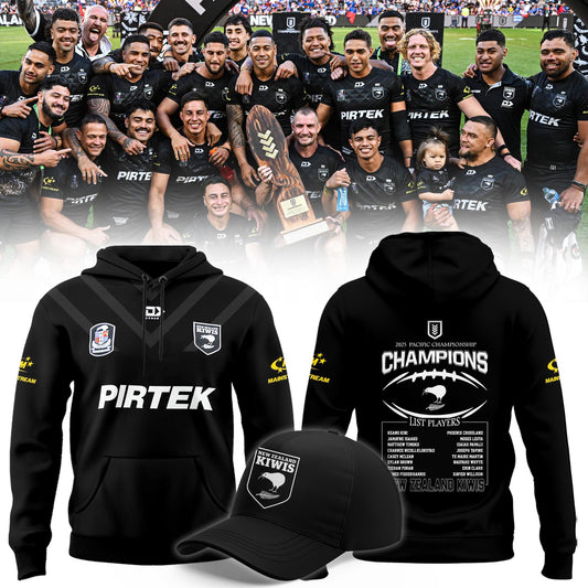 New Zealand Kiwis 2025 Pacific Championship CHAMPIONS Limited Hoodie