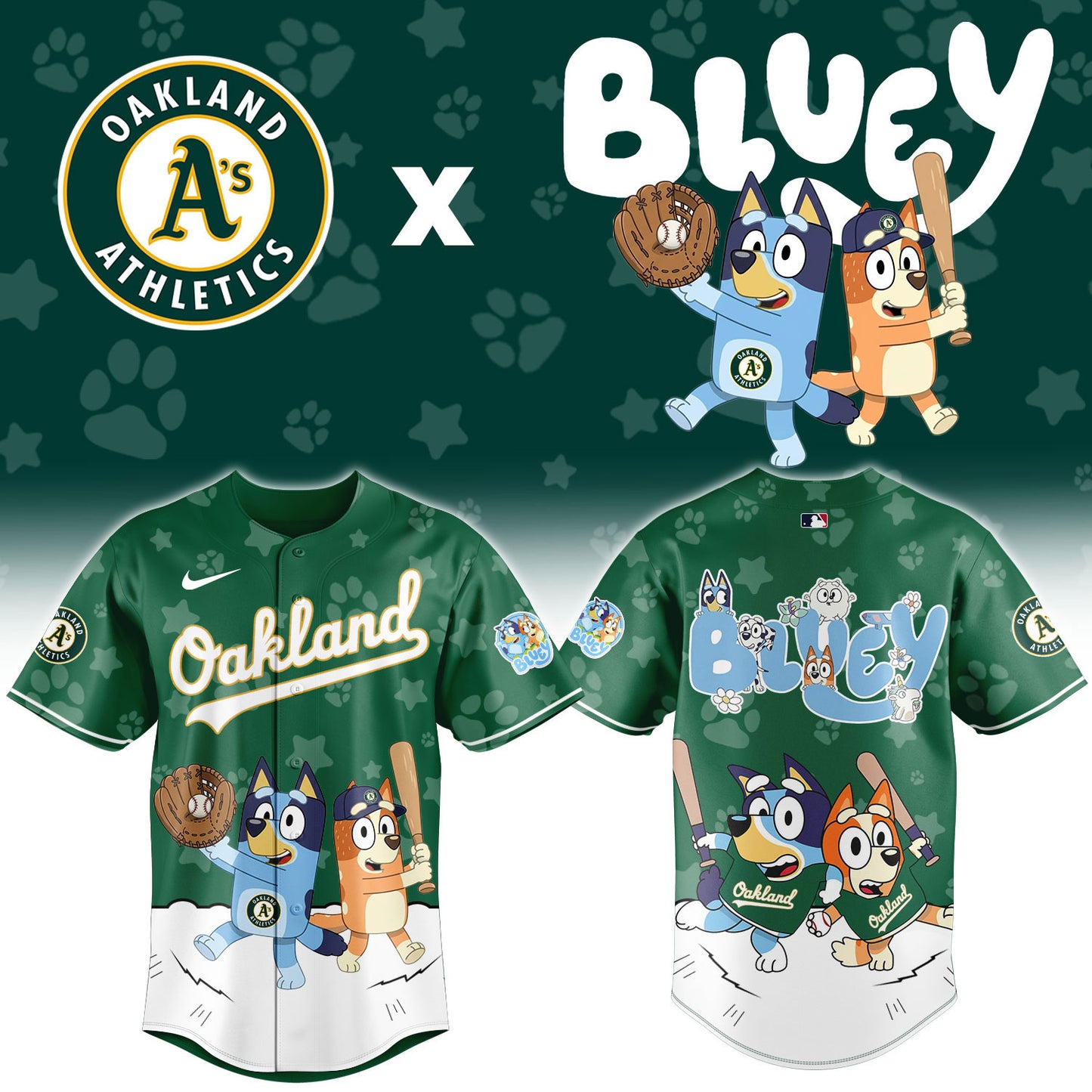 O.Athletics Bluey Night Limited Baseball Jersey