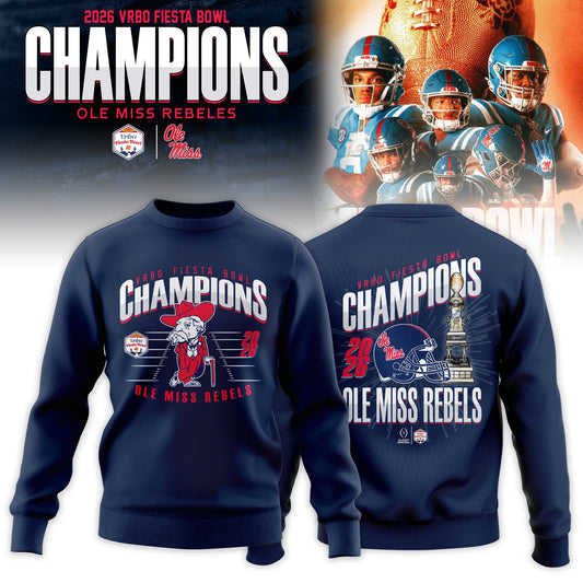 Ole Miss Rebels Special Fiesta Bowl Champions Limited Edition Sweatshirt