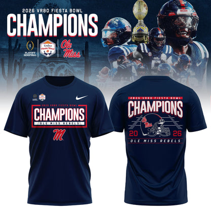 Ole Miss Rebels Special Fiesta Bowl Champions Limited Edition Combo T.shirt