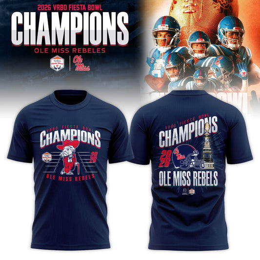 Ole Miss Rebels Special Fiesta Bowl Champions Limited Edition Combo T.shirt