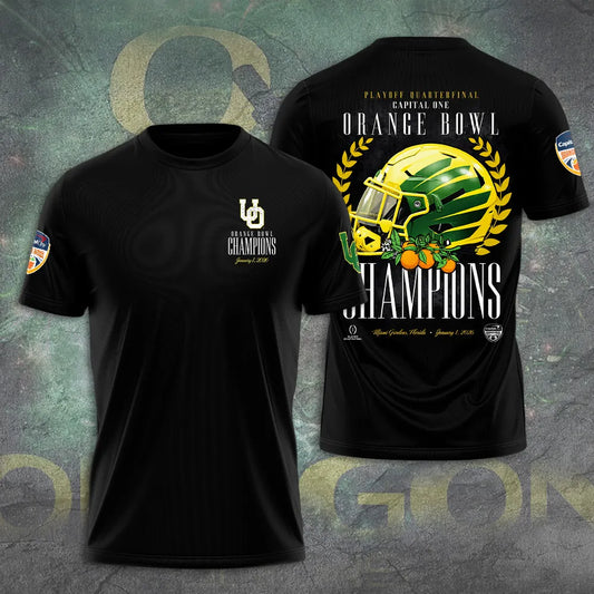 Oregon Ducks Football Back In Black 2025 Combo T-shirt