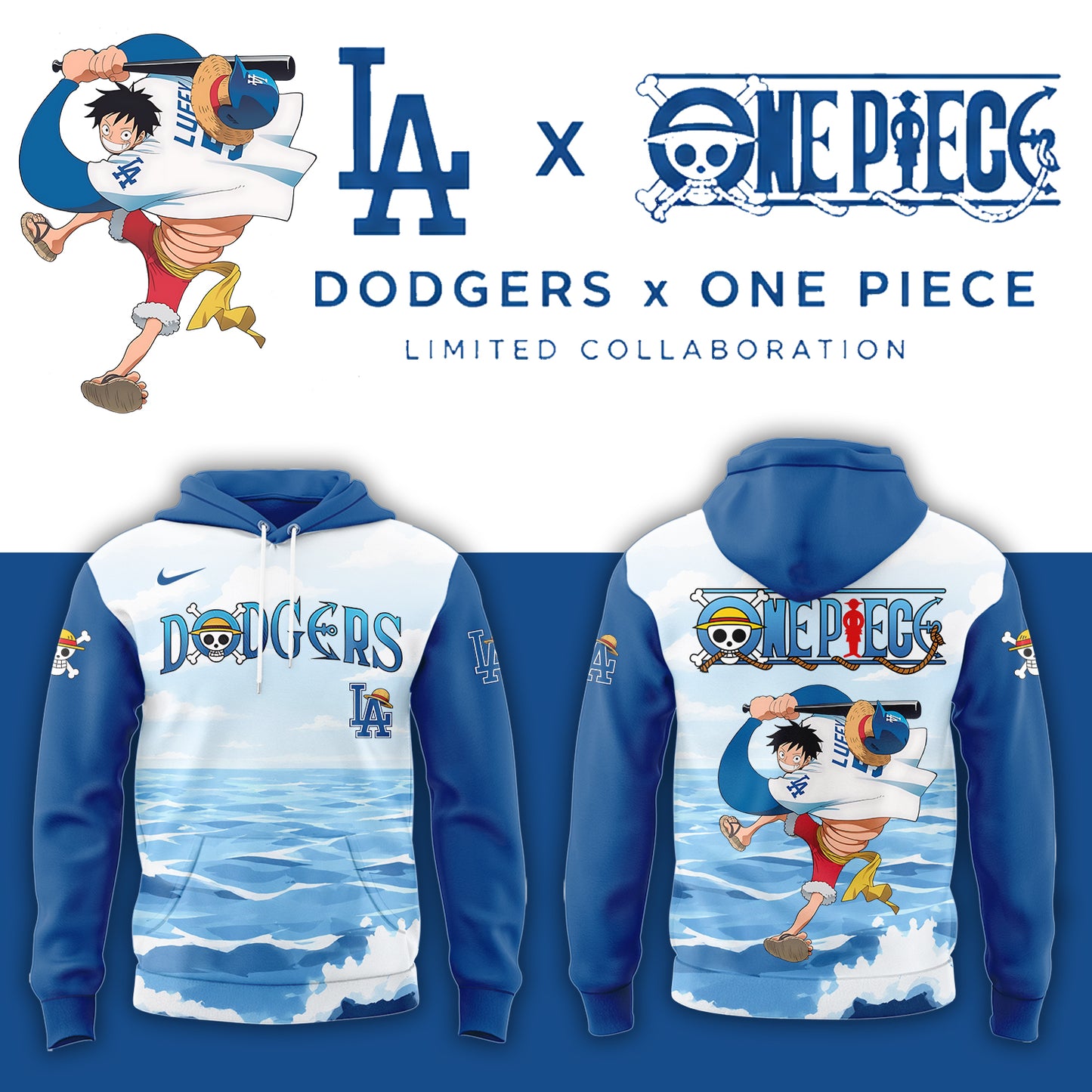Los Angeles Dodgers One Piece Night ⚾ 🏴‍☠️ Hoodie