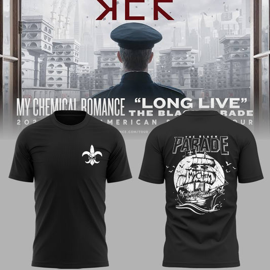 Limited Edition “Long Live: The Black Parade Tour 2025 x Tampa” Tshirt