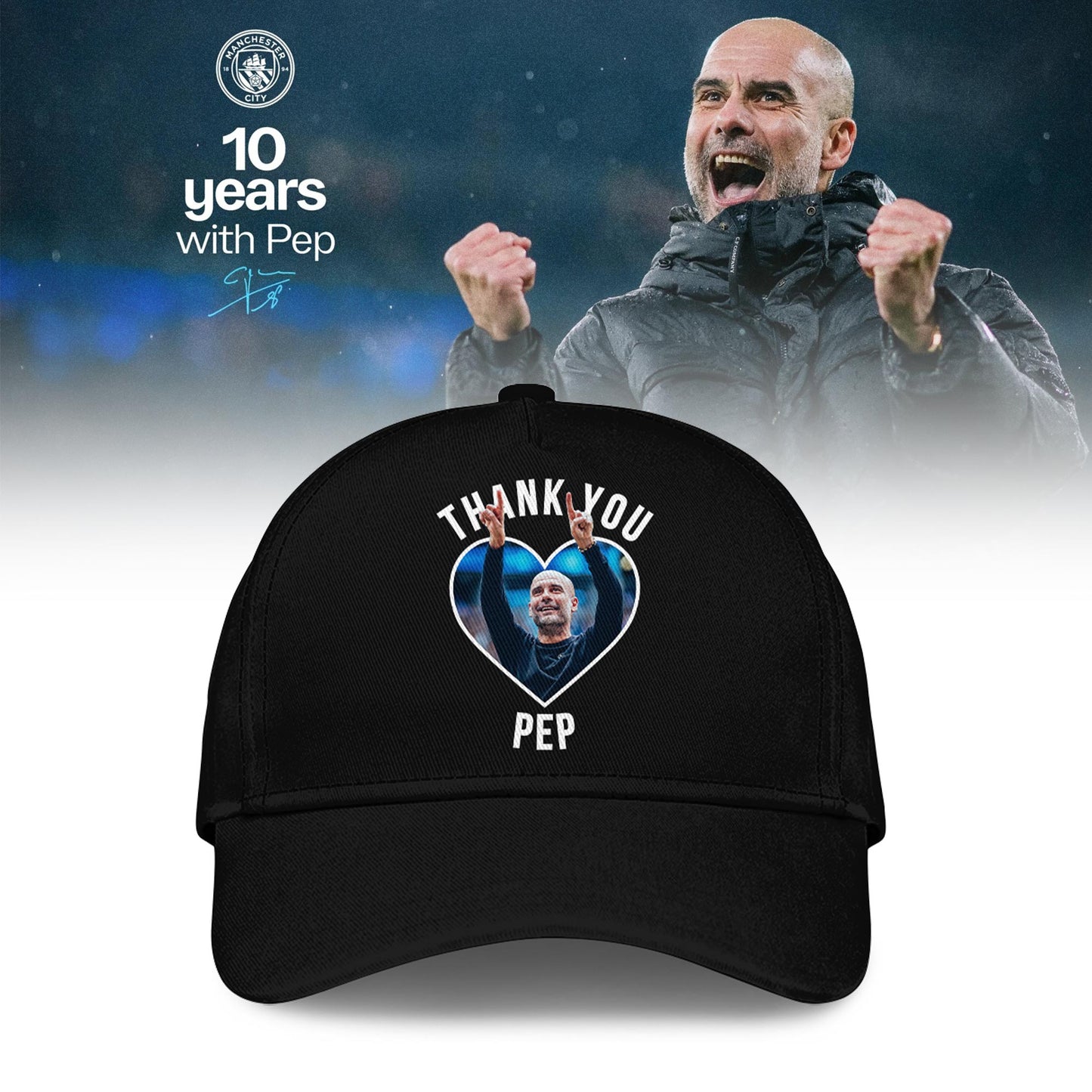 Man City Thank You Pep Limited Edition T-Shirt
