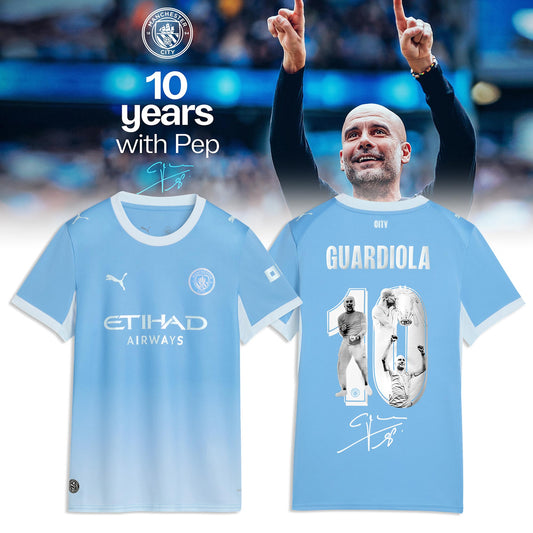 Man City Thank You Pep Limited Edition Jersey