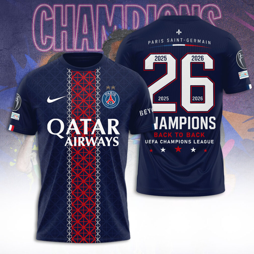 Paris Saint-Germain F.C Special UEFA Champions of Europe 2026 Limited Edition T.Shirt