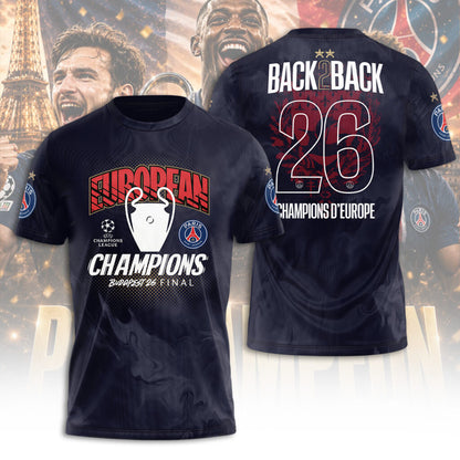Paris Saint-Germain F.C Special UEFA Champions of Europe 2026 Limited Edition T.Shirt