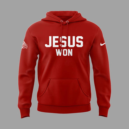 Ohio State Football JESUS WON 2024 National Champions Hoodie