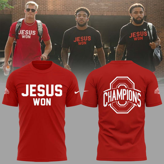 Ohio State Football JESUS WON 2024 National Champions TShirt