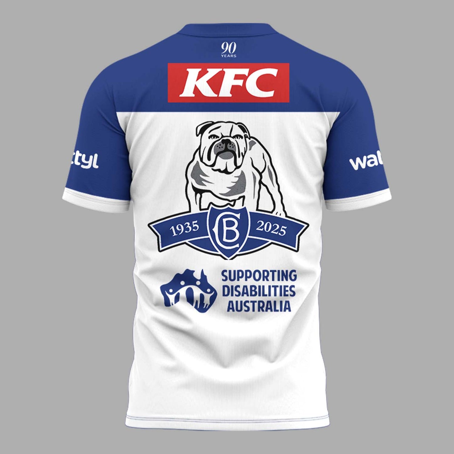 Limited Edition Canterbury Bankstown Bulldogs 90 Years Home Tshirt