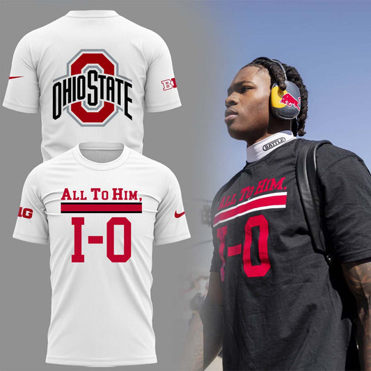 Special Edition “All to Him, I-O” Ohio Buckeyes White TShirt