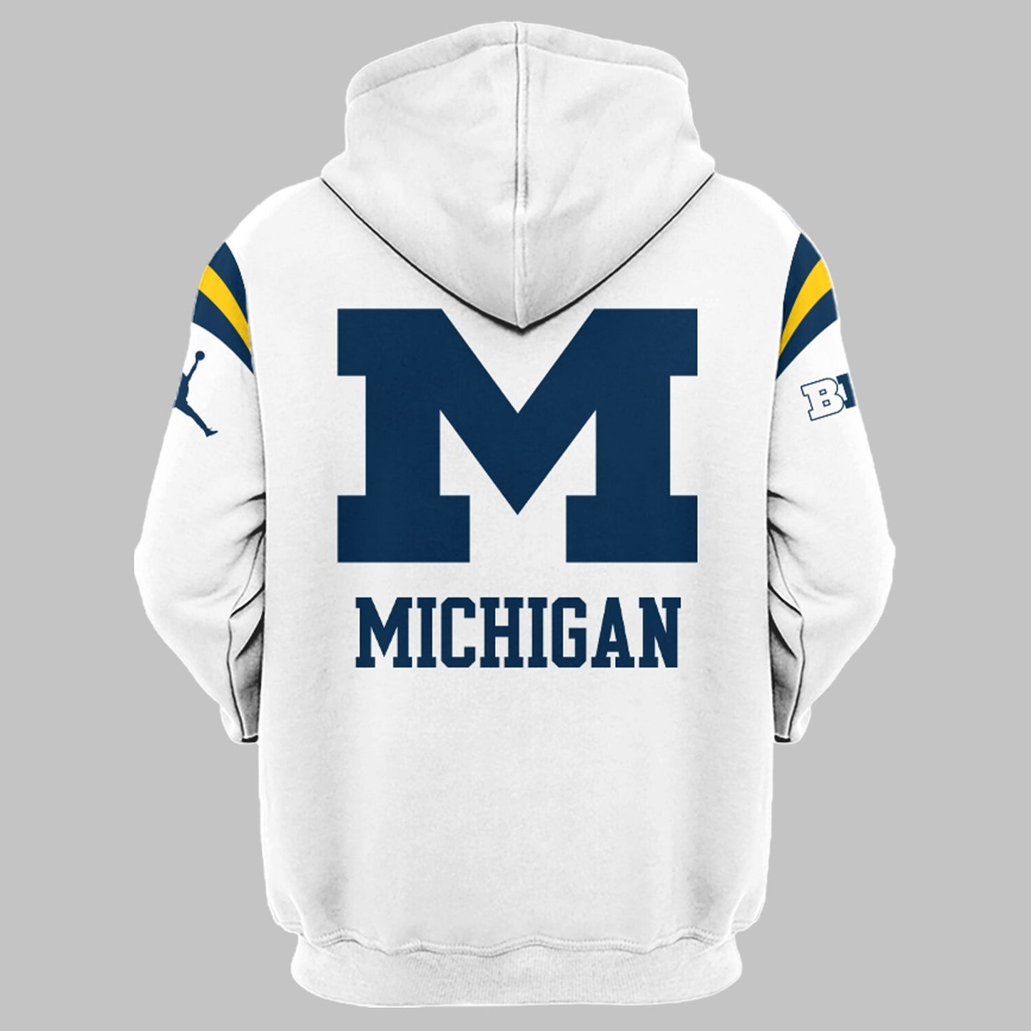 Limited Edition Michigan Printed Logo White Hoodie