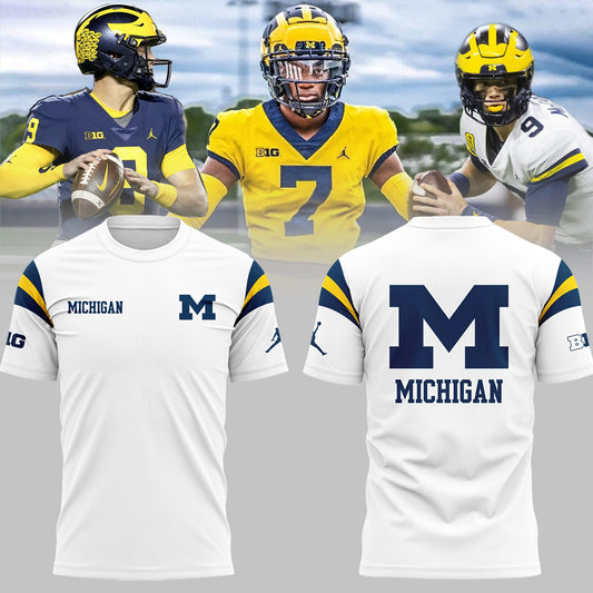 Limited Edition Michigan Printed Logo White T-Shirt